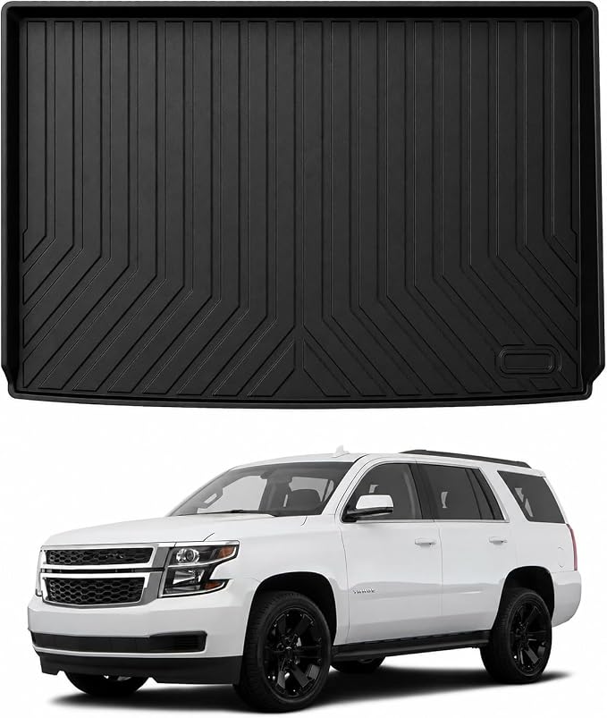 Mixsuper Custom Fit Cargo Liner for Chevrolet Suburban/GMC Yukon XL/Cadillac Escalade ESV 2015-2020, All Weather Cargo Mat Rear Trunk Liner Behind The 3rd Row Seats Black