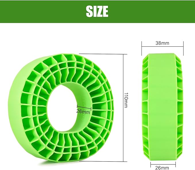 INJORA Silicone Rubber Insert for 118-122mm 4.75" OD 1.9" Wheel Tires(Large Green)