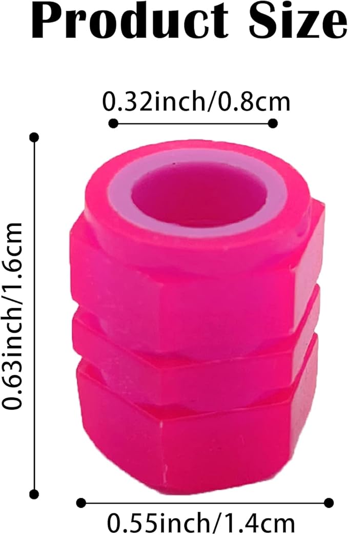 8PCS Car Tire Valve Stem Caps, Universal Noctilucent Waterproof Car Wheel Tire Caps, Suitable for Air Valve Caps for Cars, Motorcycles, Bicycles (Pink)