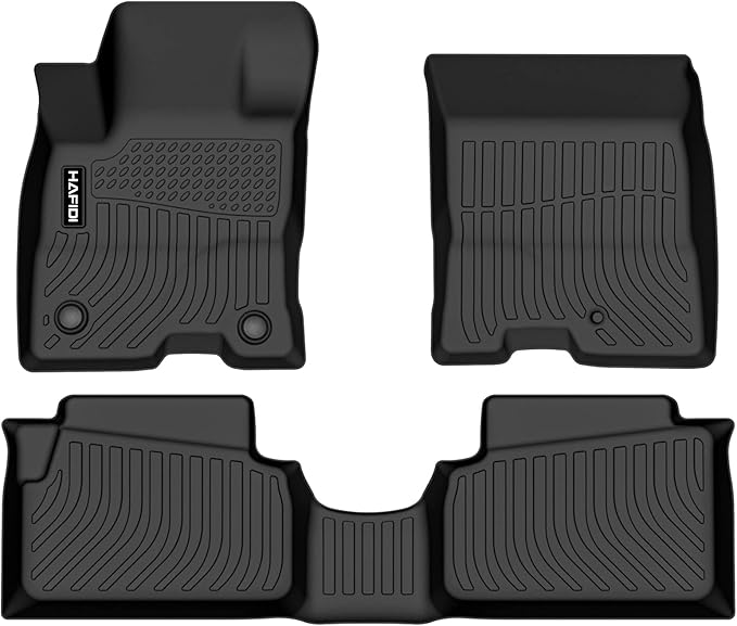 HAFIDI® Floor Mats Fit for 2022-2025 2026 Ford Maverick Hybrid All Weather Protection TPE Anti-Slip Automotive Floor Liners, Fits 1st & 2nd Row Full Set Custom Maverick Hybrid Accessories, Black
