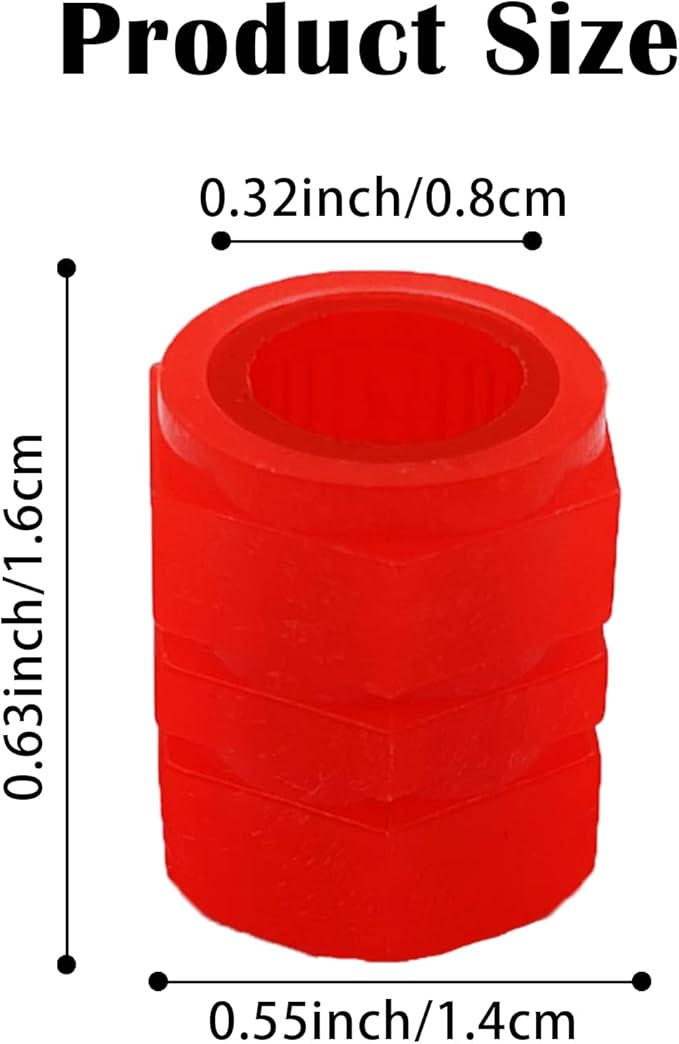 8PCS Car Tire Valve Stem Caps, Universal Noctilucent Waterproof Car Wheel Tire Caps, Suitable for Air Valve Caps for Cars, Motorcycles, Bicycles (red)