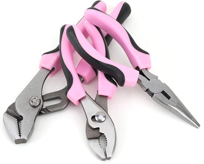 FASTPRO 267-Piece Pink Tool Set, Home Repairing Tool Kit with 13-Inch Wide Mouth Open Bag, Mechanics Hand Tool Kit for DIY, Home Maintenance