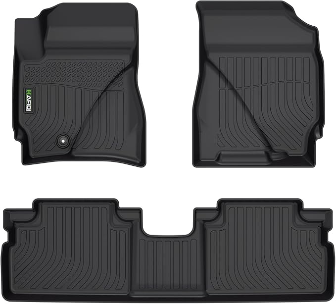HAFIDI® Floor Mats Fit for 2009-2012 Ford Escape for Mazda Tribute & Mercury Mariner 2009-2011 All Weather Protection TPE Car Floor Liners, Fits 1st & 2nd Row Full Set Custom Accessories, Black