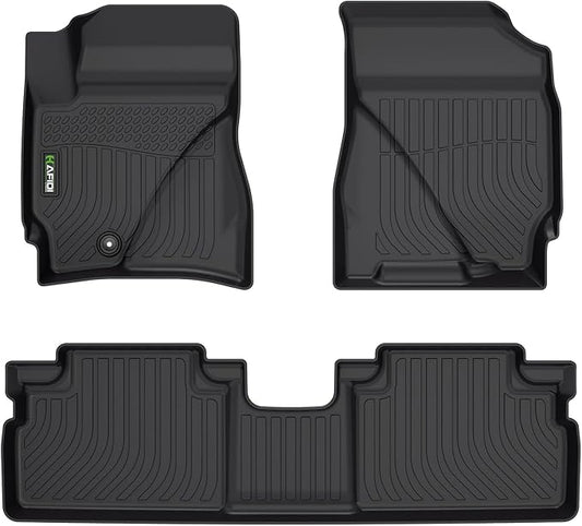 HAFIDI® Floor Mats Fit for 2009-2012 Ford Escape for Mazda Tribute & Mercury Mariner 2009-2011 All Weather Protection TPE Car Floor Liners, Fits 1st & 2nd Row Full Set Custom Accessories, Black