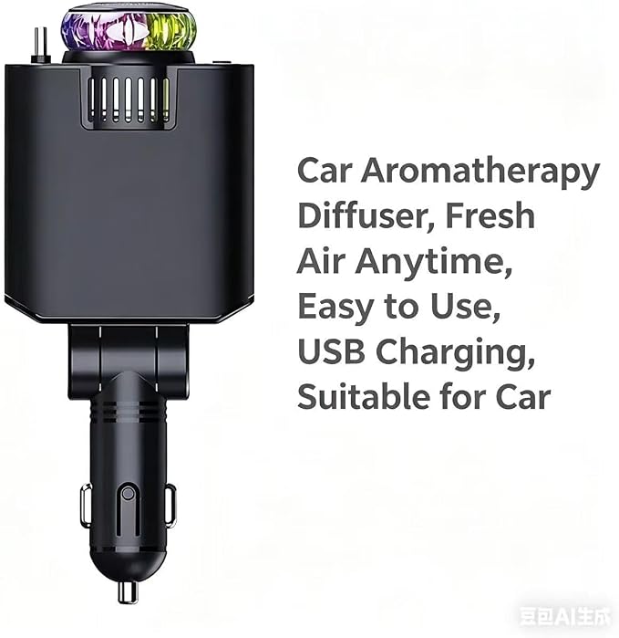 Car Air Freshener for Auto Interior, Odor Eliminator, Portable Scent Diffuser