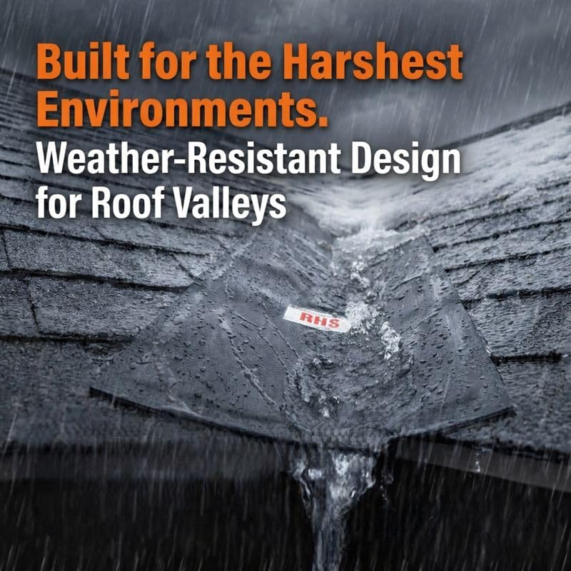 Roof Valley Ice Dam Heater Mat - Snow & Ice Melting System - Prevents Ice Dams & Roof Leaks - American Made - UL Listed Components - Melts 2 Inches of Snow per Hour (15’ x 13”)