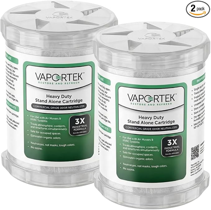 Vaportek Heavy Duty Odor Neutralizer HDSA 2.0, 2-Pack Odor Eliminator & Odor Absorber, Car Deodorizer for Home, Office, Garage & Basement, Long Lasting Odor Removal up to 20,000 Cu Ft, 3X Industrial