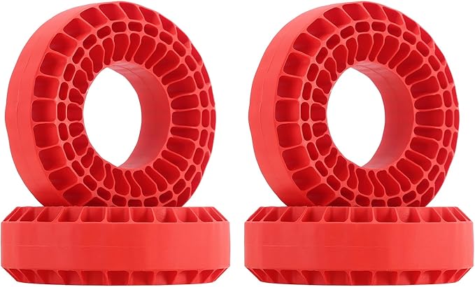 INJORA Silicone Rubber Insert for 118-122mm 4.75" OD 1.9" Wheel Tires(Large Red)