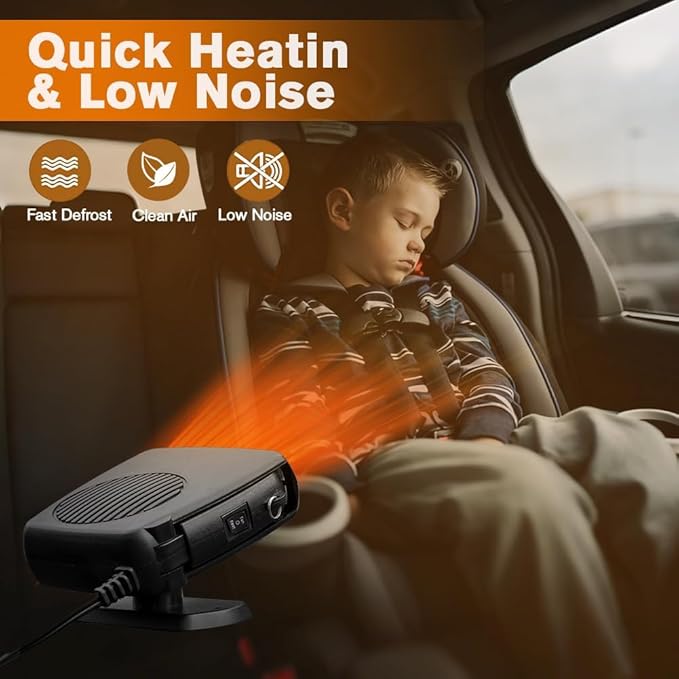 Car Heater - 2026 New upgraded Portable Heater for Car 12V,Fast Heating Auto Defroster and Demister for Windshield,2 in 1 Heating and Cooling Fan for Car/Truck/SUV