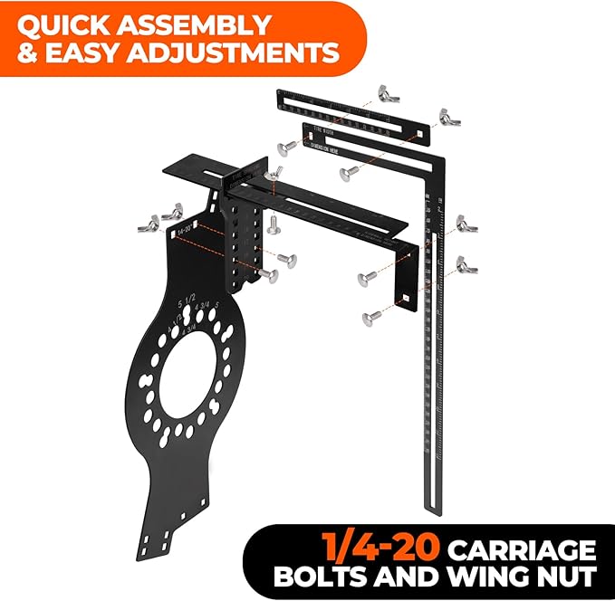 Wheel Fitment Tool, Offset Measuring Mockup Tool, 5 Lug Wheel Simulator for Fits 14-22" Rims, 8-14" Tire Widths, 2.5-11.5" Sidewalls, 3-12" Clearance