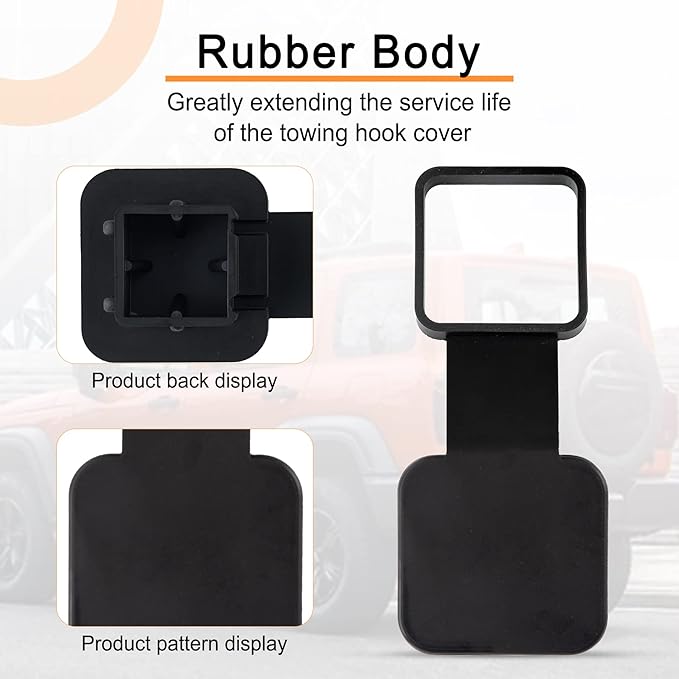 SINGARO Fits for 2-inch Hitch Cover, Trailer Hitch Cover Tube Plug Insert, Car Exterior Accessories, Receiver Tube Hitch Plug