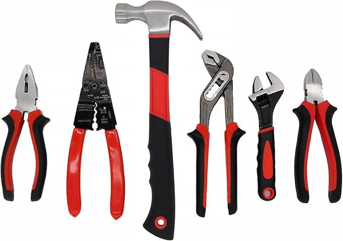 188-Piece Household Tool Kit - GETUHAND General Home/Auto Repair Hand Tool Set, Multi Tool Set with Large Mouth Opening Tool Bag with 15 Pockets