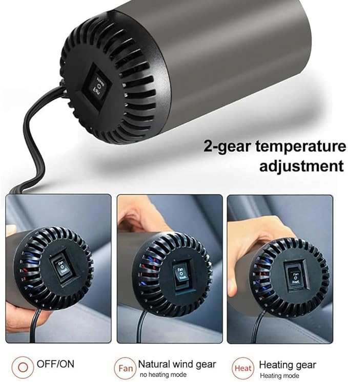 Car Heater,12V 120W Portable Car Heater for Cigarette Lighter Socket,Defroster for Car Windshield,2-in-1 Heating & Cooling Rapid Defrosting and Demisting Device with Suction Holder