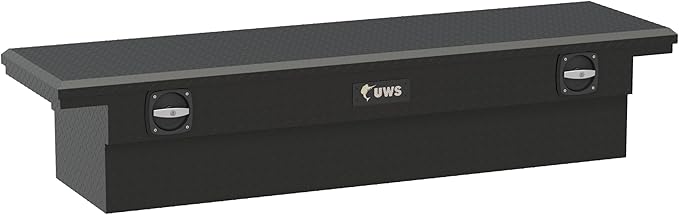 UWS EC10033 Secure Lock 72-Inch Matte Black Heavy-Wall Aluminum Truck Tool Box with Low Profile, RigidCore Lid
