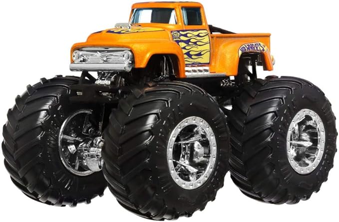 Hot Wheels Monster Trucks 4-Pack, Set of 4 1:64 Scale Toy Vehicles with Giant Wheels (Styles May Vary)