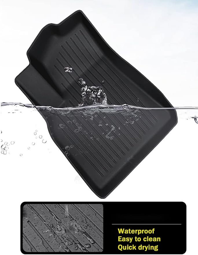 RAV4 Floor Mats Compatible with Toyota RAV-4 2013-2018，All Weather Protection Waterproof Durable Anti-Slip Odorless Custom-fit TPE Floor Liner 1st and 2ed Row Set