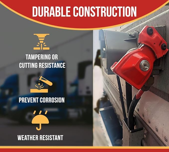 Mytee Products 10 Pack Glad Hand Lock Without Keyed Alike for Air Brake Security, Cast Iron Trailer Emergency Brake Lock for Semi Trucks, Tractor Trailers & Commercial Vehicle Security