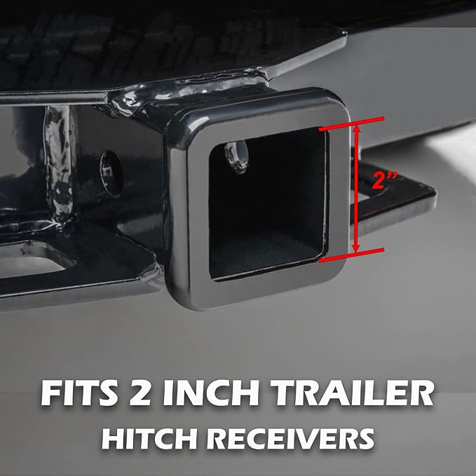 Heavy American Flag Metal Trailer Hitch Cover for 2" inch Receivers,Tow Hitch Covers 2 Inch for Truck Accessories (with 5/8-Inch Pin Diameter Trailer Hitch Lock, Chrome&Red&Blue
