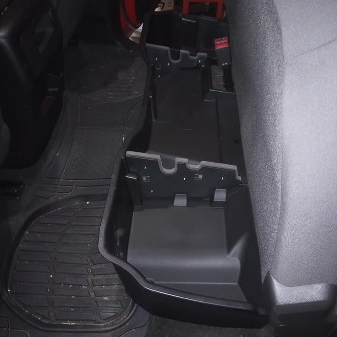 WHALEMOTOR Underseat Storage Compatible with 2014-2018 Chevy Silverado/GMC Sierra Crew Cab 1500(Inclu.2019 Ld/Lt)& 2015-2019 2500 3500 HD, Upgraded Rear Under Seat Organizer Cargo Box