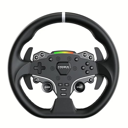 MOZA R3 Racing Wheel and Pedals Bundle for PC, 3.9Nm Direct Drive WheelBase,11-inch ES Lite Steering Wheel,Pedals and Desk Clamp High-Performance Game Racing Simulator for PC User