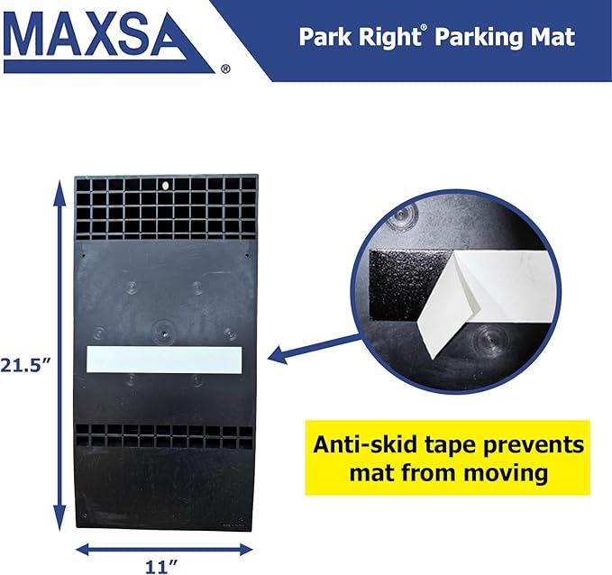 Maxsa 37359-2PK Park Right 21" x 11" x 2" Parking Mat, Red, Amazon Exclusive