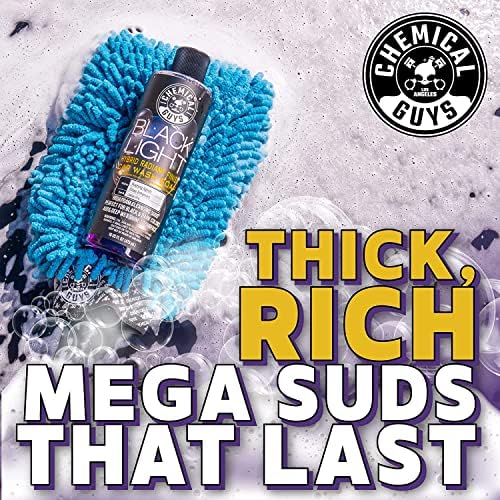 Chemical Guys CWS619 Black Light Foaming Car Wash Soap & Refill Kit, 2 Bottles - (1) 16 oz and (1) Gallon (Works with Foam Cannons, Foam Guns or Bucket Washes) 144 oz