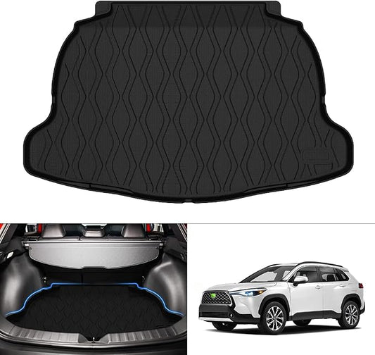 KUST Cargo Mat for Toyota Corolla Cross 2022-2025 2026 (Only Fits NO JBL Subwoofer in Cargo Area)(Not for Corolla) Rear Trunk Mat Cargo Liner All Weather Protection TPE Rubber Black