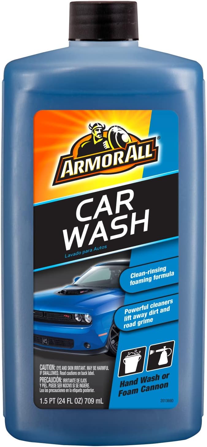 Armor All Car Wash Soap, Powerful Car Cleaner Foam Soap That Lifts Away Dirt, and Preserves Wax, 24 Fl Oz