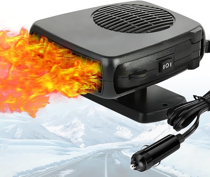 2 in 1 Car Heater,Fast Heating Defrost Defogger That Plugs into Cigarette Lighter-2 in 1 Cooling & Heating