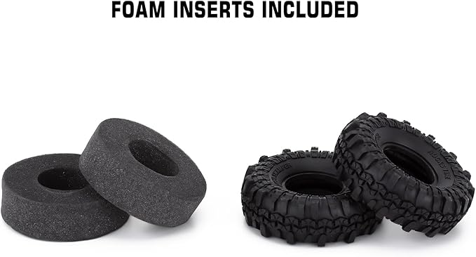 INJORA RC Tires 1.9inch 4Pcs RC Rubber Tyre Set Wheel Tires for 1:10 RC Crawler Axial SCX10 90046 SCX10 III AXI03007 Tamiya CC01 D90 D110