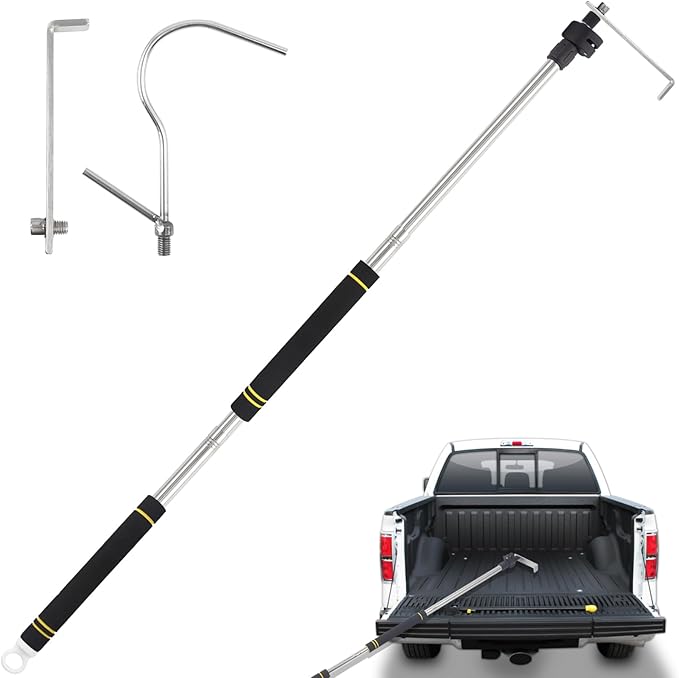 Cargo Grabber Reach Retriever Tool, Truck Cargo Grabber Adjustable 34-70inch wear-Resistant complimentary Storage Bag Professional Truck Bed Reach Tool Convenient and efficient Pickup