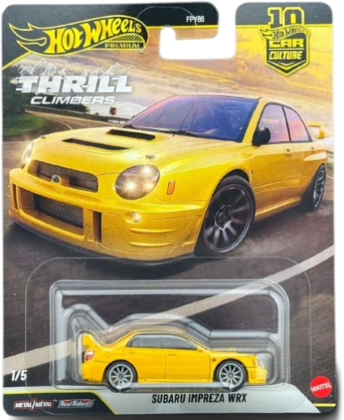 Hot Wheels Premium Thrill Climbers 5-Car Set, Car Culture, Die-Cast 1:64 Scale Rally Cars Bundle FPY86-961Q