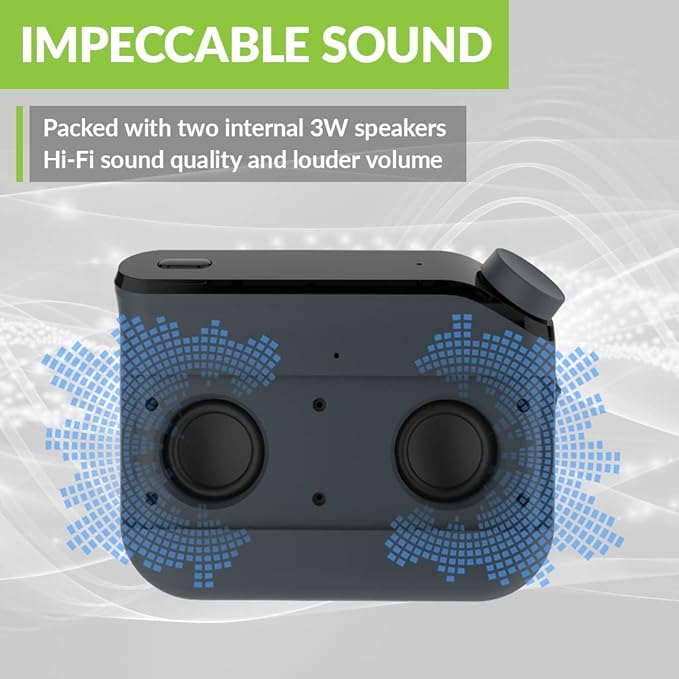 Avantree Roadtrip - Car Bluetooth Speaker & Wireless FM Transmitter Kit 2-in-1 for Streaming Cell Phone Audio to Car Speaker with Hands-Free 6W Speakers, Built-in Mic, and Long 22hr Playtime
