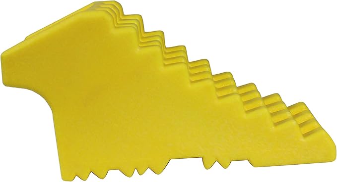 MaxxHaul 50503 High Visibility Poly Foam Wheel Chock 2-Pack | 8" x 4" x 4" Lightweight Tire Stop | Slip-Resistant Rubber Base | Built-in Handle | Safety Yellow