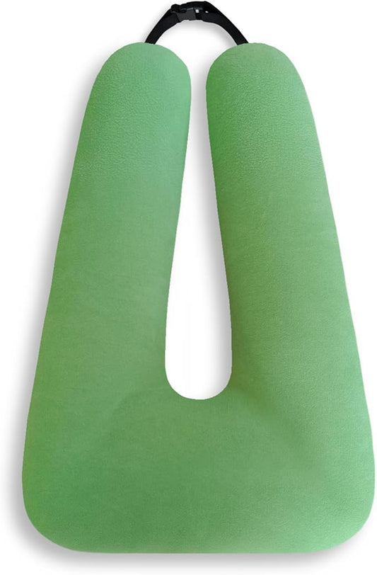 FHSGGP Travel Pillow Car Pillow Kid Car Sleeping The Sleeping Aid for Adults and Kids on Road Trips Sponge Kids Travel Pillow Provides Body and Head Support Sage Green