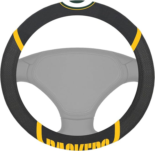 FANMATS NFL Unisex-Adult Embroidered Steering Wheel Cover