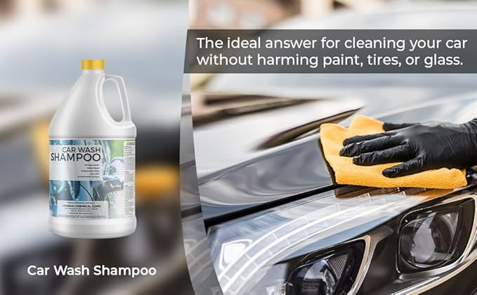 AutoGeneral Car Wash Shampoo - Concentrated Automotive Shampoo for Efficient Deep Clean & Shine of Car Exterior - Pre-Wax Wash For Auto Detailing - Foaming Soap - pH Balanced & Low VOC - Case