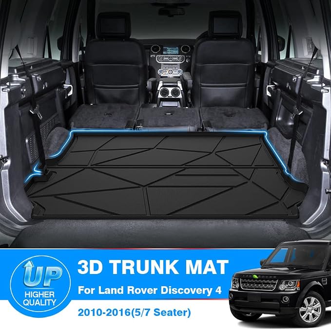 KUST Trunk Cargo Mat for Land Rover Discovery 4 LR4 2010-2016 (5/7 Seats) Rubber Rear Cover Cargo Liner Discoery 4 Accessories High Edge