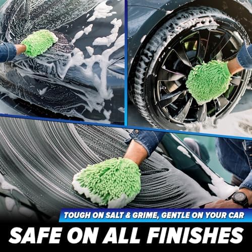 Carfidant Salt Crusher - Car Wash Soap for Salt and Grime Removal - Thick Snow Foam Formula - Prevents Corrosion, Gently Cleanse and Eliminate Dirt - Shampoo Works with Foaming Cannon & Bucket - 128oz