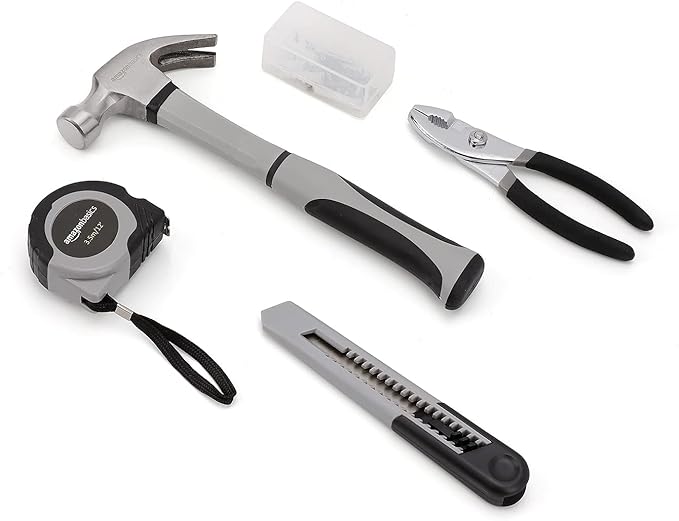 AmazonBasics 131-Piece General Household Hand Tool Set (Pack of 3)