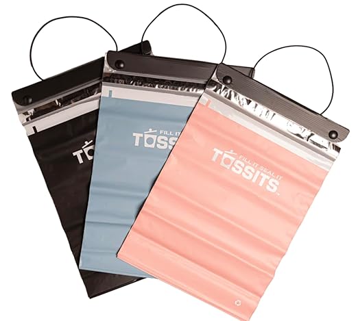 Tossits Recycled Disposable Car Trash Bags – Leakproof, Smell Proof Hanging Garbage Bags for Car, Truck, SUV, RV & Vehicle – Black, 21 Count Disposable Automotive Trash Bags