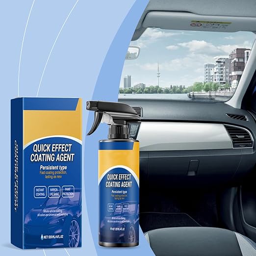 3-in-1 Quick Car Coating Spray,Water Repellent Polish & Protectant for Vehicle Paint,Glass,Wheels - Fast-Acting Hydrophobic Sealant Spray (5PCS)