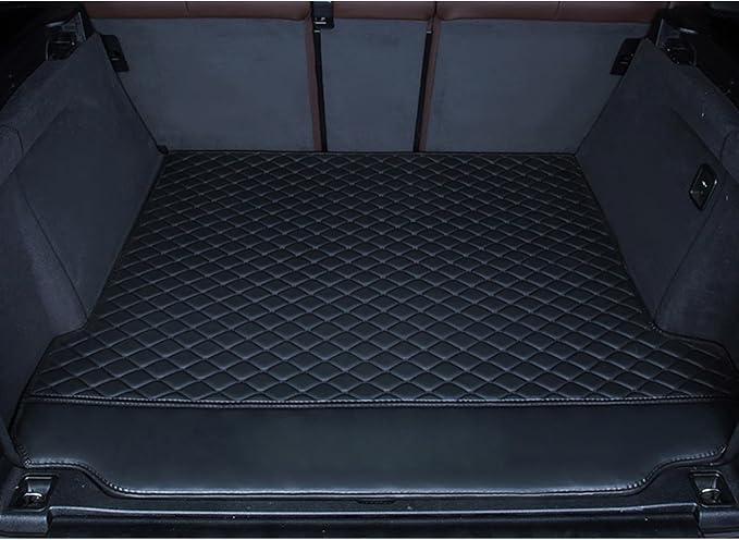 Trunk Liner Black, Rear Cargo Mat Custom Fit, All-Weather Trunk Replacement- Black/Black