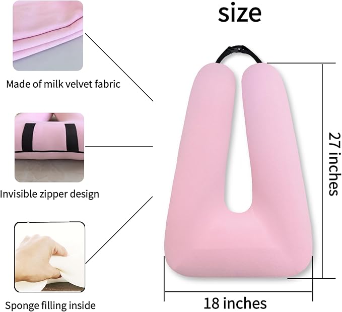 FHSGGP Travel Pillow Car Pillow Kid Car Sleeping The Sleeping Aid for Adults and Kids on Road Trips Sponge Kids Travel Pillow Provides Body and Head Support Pink