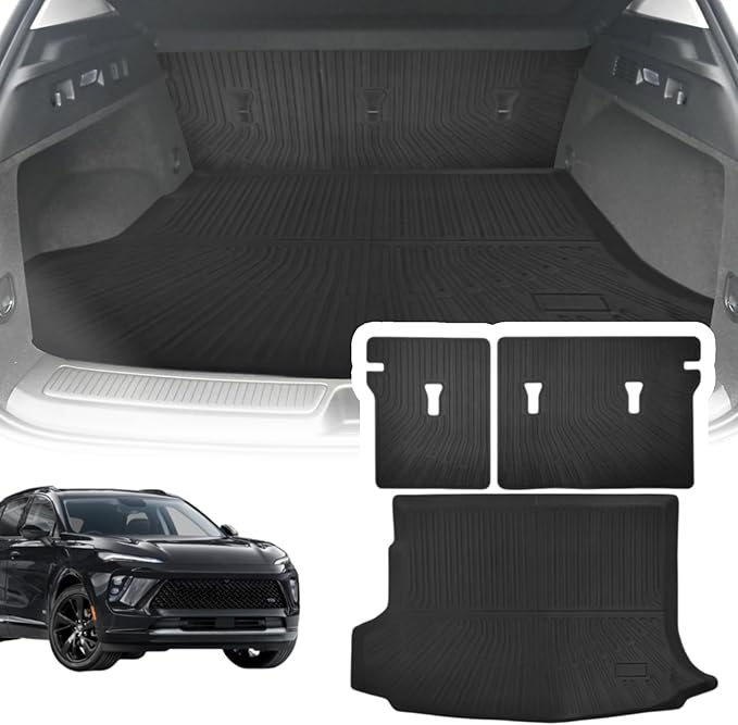 Cargo Liner Compatible with 2021-2025 Buick Envision Trunk Mat Cargo Mat Back Seat Cover Protector (Backrest Mats+Trunk Mat)