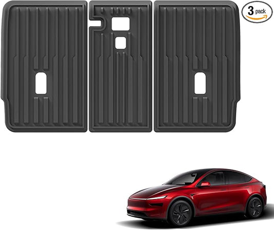 Backrest Mats for New 2025 2026 Tesla Model Y Juniper 5-Seats (Not fit Standard) All Weather TPE Rear Back Seat Covers Accessories Interior Black