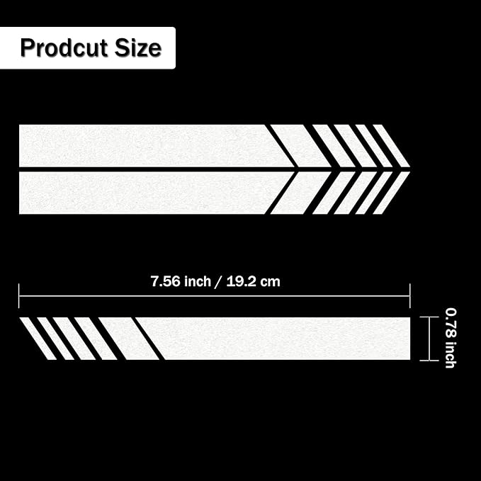 SINGARO Car Rear View Mirror Stickers Decor Car Body Sticker Vinyl 4pcs (Sliver)