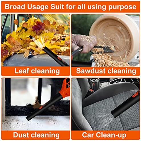 Leisch Life Cordless Leaf Blower,21V Handheld Electric Leaf Blower with 2 x 2.0Ah Battery & Charger, Lightweight Battery Powered Leaf Blower for Lawn Care, Patio, Yard, Sidewalk,Snow Blowing