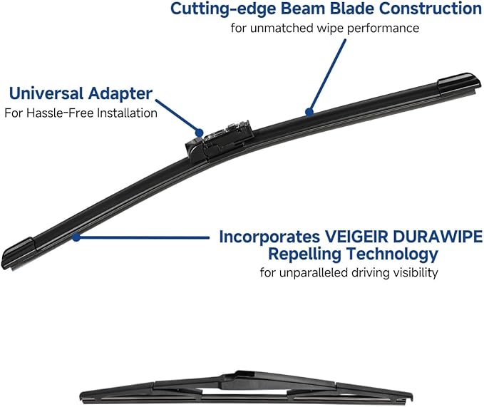3 Pack Windshield Wiper Blades Compatible with Mazda CX-5 2017-2025 and CX-9 2016-2023, Front and Rear, 24" 18" 14"