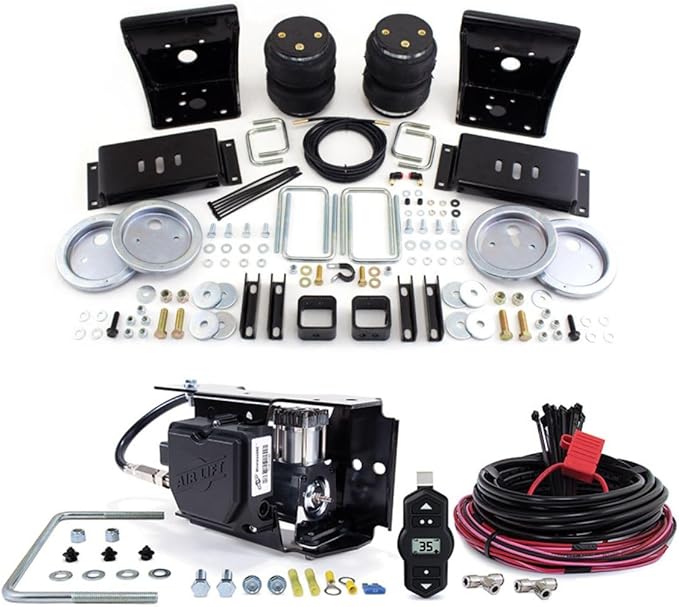 TrendsAuto Air Lift LoadLifter 5000 Air Spring Kit & WirelessOne 2nd Gen Compressor EZ Mount fits 2005 2010 F250 F350 Super Duty 4WD RWD | Single-Path Control | Includes TrendsAuto Decal